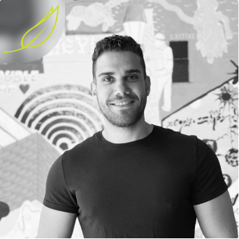 black and white headshot of Hayden Salem